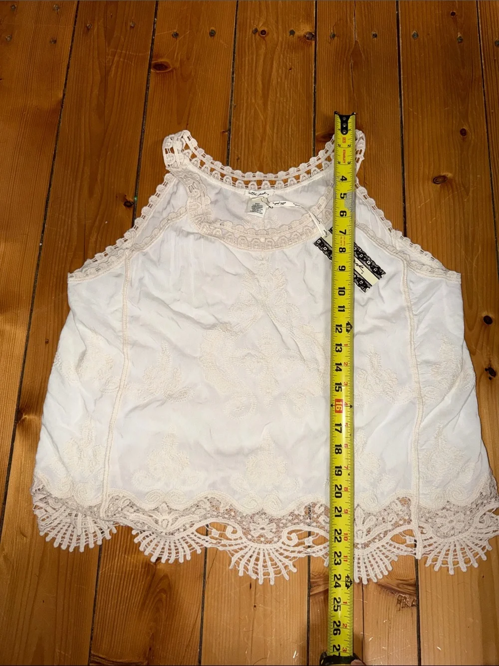 Ultra Pink Cream Lace-Trim Camisole NWT size XL